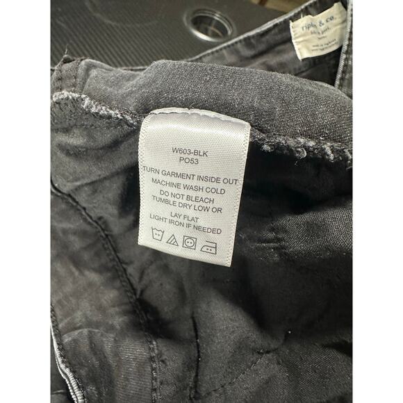 Ripton & Co Women’s Superlite Jeans Black Stretch Denim Size 36 Raw Hem - Picture 9 of 15